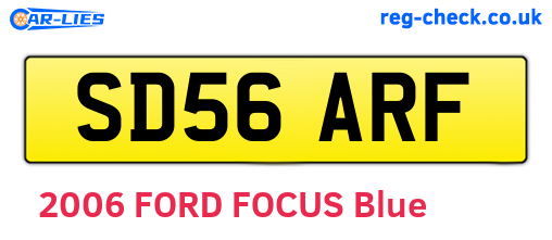 SD56ARF are the vehicle registration plates.