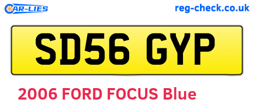 SD56GYP are the vehicle registration plates.