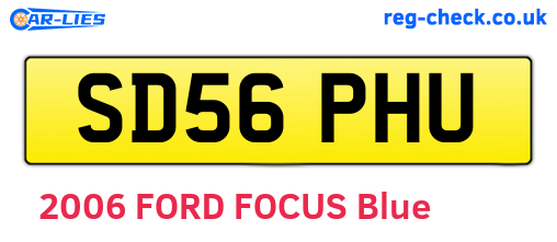 SD56PHU are the vehicle registration plates.