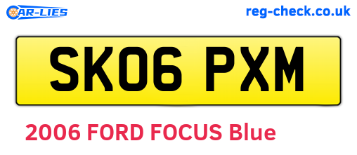 SK06PXM are the vehicle registration plates.