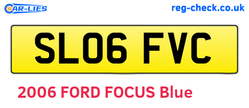 SL06FVC are the vehicle registration plates.