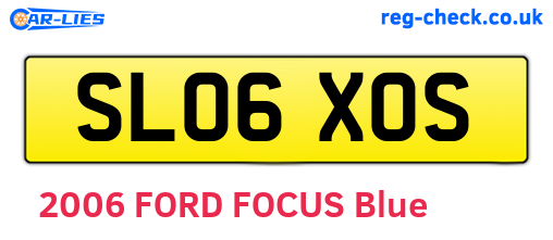SL06XOS are the vehicle registration plates.