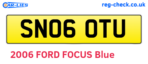 SN06OTU are the vehicle registration plates.