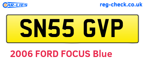 SN55GVP are the vehicle registration plates.