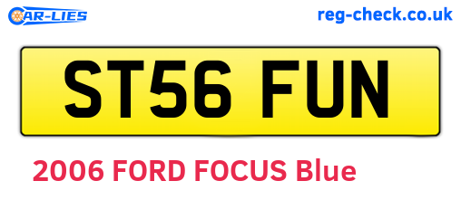 ST56FUN are the vehicle registration plates.