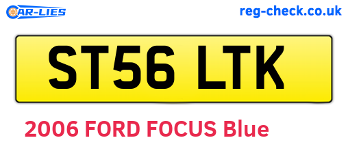 ST56LTK are the vehicle registration plates.
