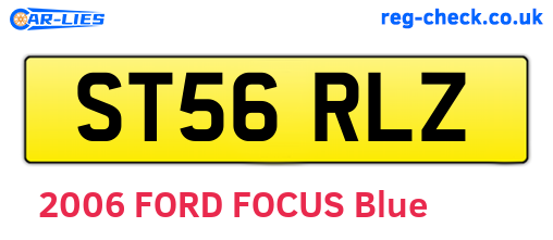 ST56RLZ are the vehicle registration plates.