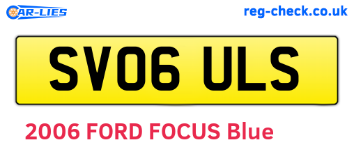 SV06ULS are the vehicle registration plates.
