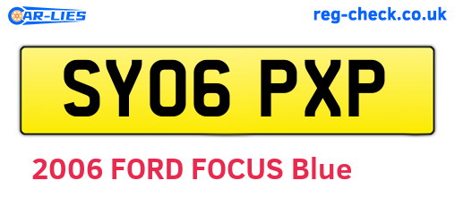 SY06PXP are the vehicle registration plates.