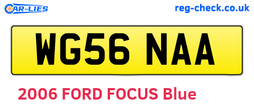 WG56NAA are the vehicle registration plates.