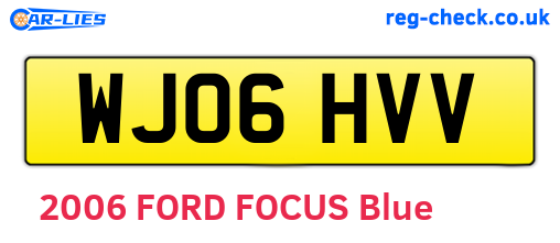 WJ06HVV are the vehicle registration plates.