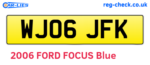 WJ06JFK are the vehicle registration plates.
