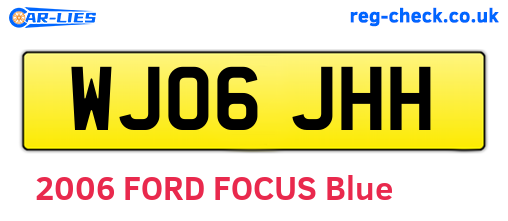 WJ06JHH are the vehicle registration plates.