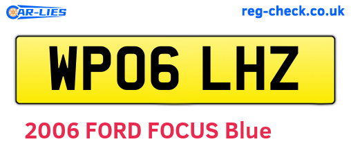 WP06LHZ are the vehicle registration plates.