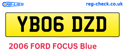 YB06DZD are the vehicle registration plates.