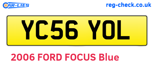 YC56YOL are the vehicle registration plates.