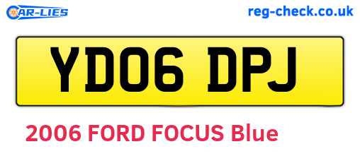 YD06DPJ are the vehicle registration plates.