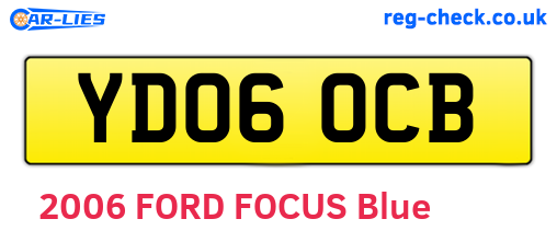 YD06OCB are the vehicle registration plates.