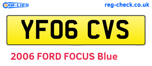 YF06CVS are the vehicle registration plates.