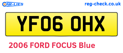 YF06OHX are the vehicle registration plates.