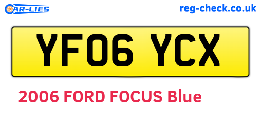 YF06YCX are the vehicle registration plates.