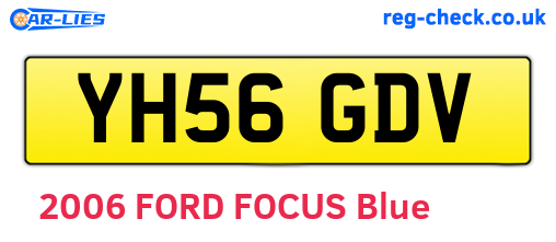 YH56GDV are the vehicle registration plates.