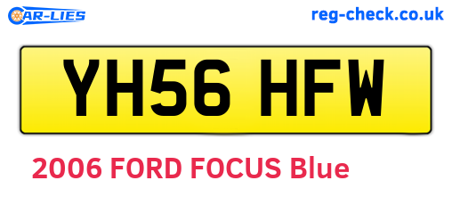 YH56HFW are the vehicle registration plates.