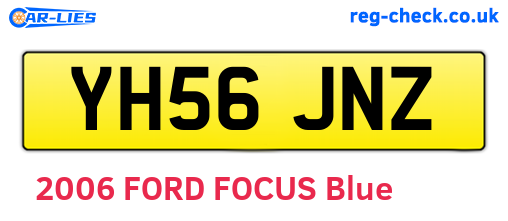 YH56JNZ are the vehicle registration plates.