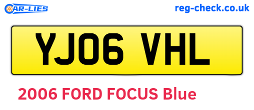 YJ06VHL are the vehicle registration plates.