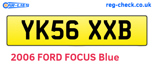 YK56XXB are the vehicle registration plates.