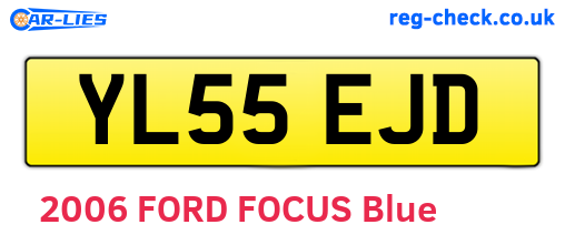 YL55EJD are the vehicle registration plates.