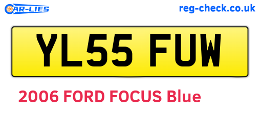 YL55FUW are the vehicle registration plates.