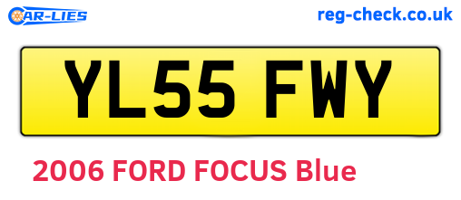 YL55FWY are the vehicle registration plates.