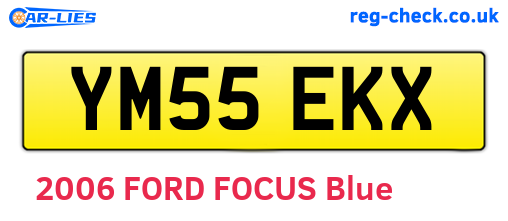YM55EKX are the vehicle registration plates.