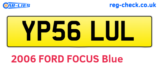 YP56LUL are the vehicle registration plates.