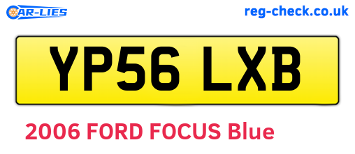 YP56LXB are the vehicle registration plates.