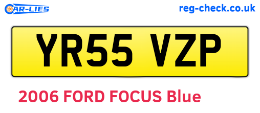 YR55VZP are the vehicle registration plates.