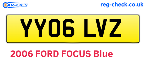 YY06LVZ are the vehicle registration plates.