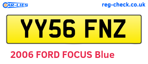 YY56FNZ are the vehicle registration plates.