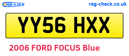 YY56HXX are the vehicle registration plates.