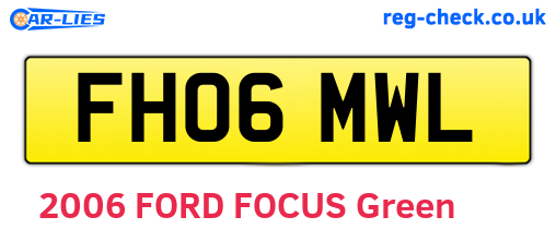 FH06MWL are the vehicle registration plates.