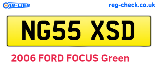 NG55XSD are the vehicle registration plates.