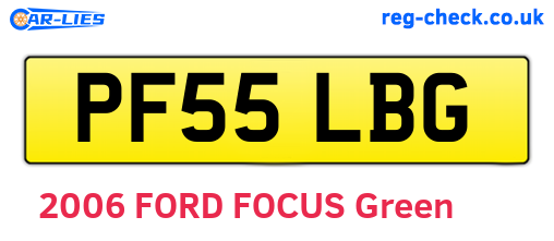 PF55LBG are the vehicle registration plates.