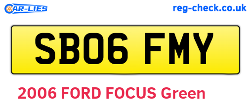 SB06FMY are the vehicle registration plates.