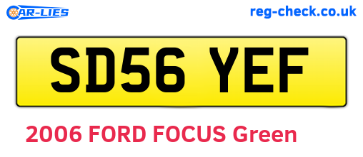 SD56YEF are the vehicle registration plates.