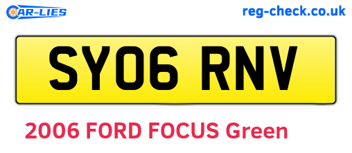 SY06RNV are the vehicle registration plates.