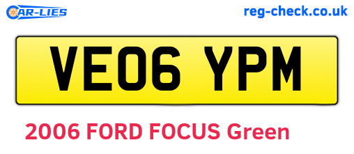 VE06YPM are the vehicle registration plates.