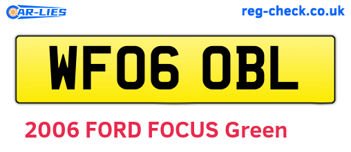 WF06OBL are the vehicle registration plates.