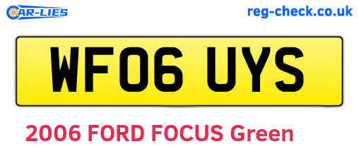WF06UYS are the vehicle registration plates.