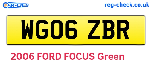 WG06ZBR are the vehicle registration plates.